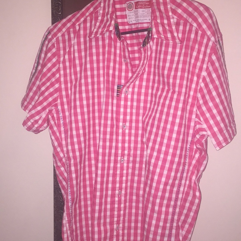 Robert Graham Pink Short Sleeve Picnic Button-up
